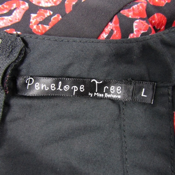 Penelope Tree By Miss Behave Red Lips Dress NWT - Picture 4 of 5